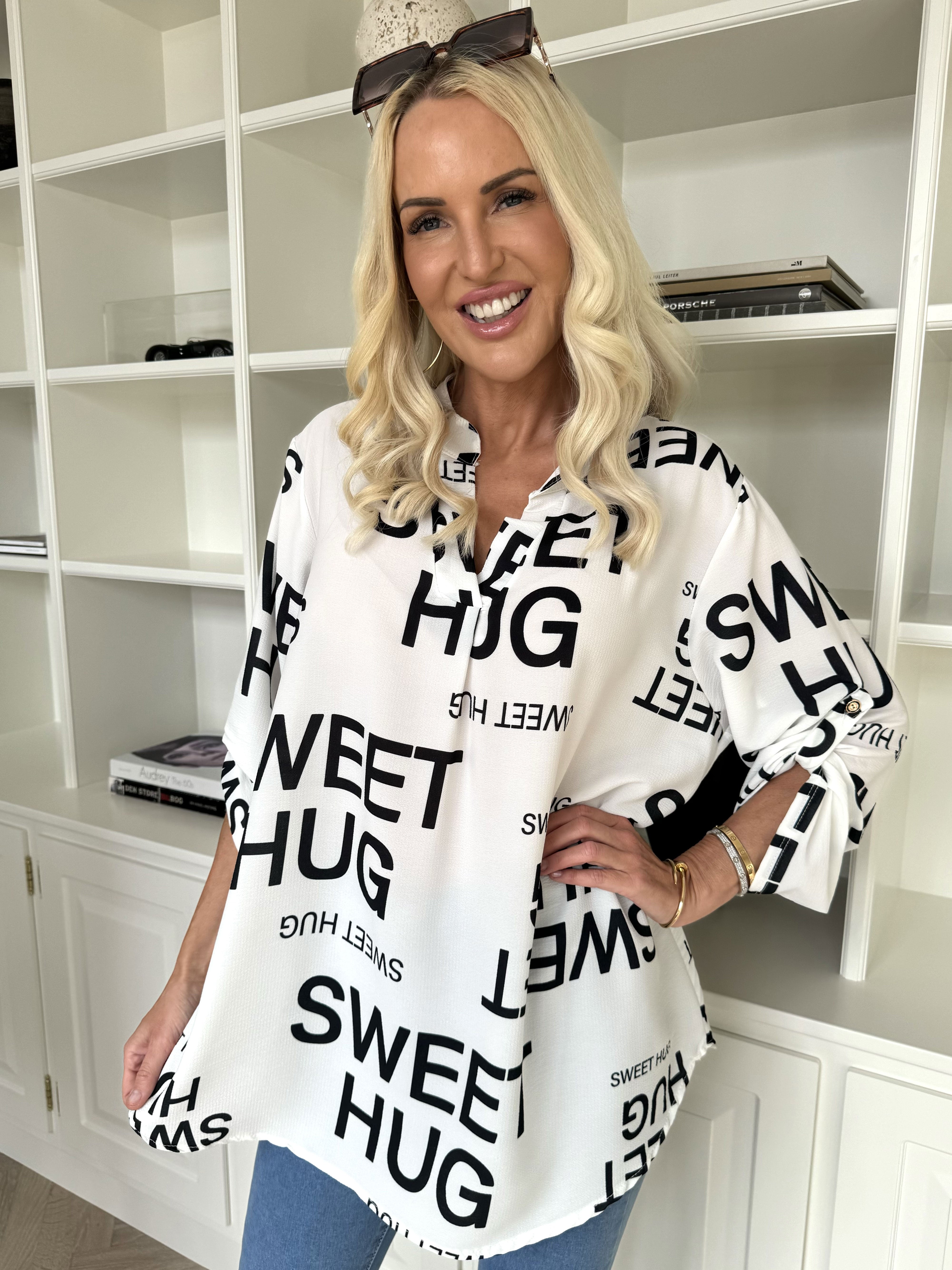 Vanesa Graphic - Sød tunika i viskose med tekst